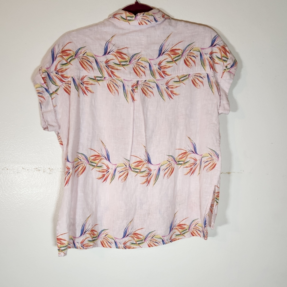 RAILS Whitney Button Down in Blush Birds Of Paradise - Picture 5 of 8